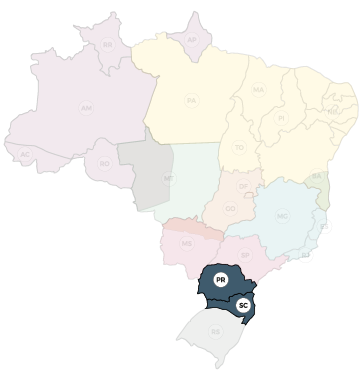 Mapa azul escuro